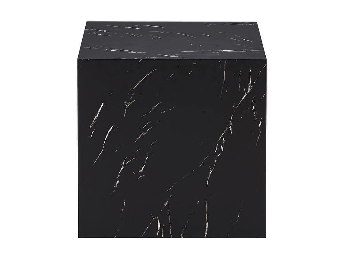 Home Deluxe - Table basse en marbre AMIRI M | Couleur : noir, Dimension : 50 x 50 x 50 cm