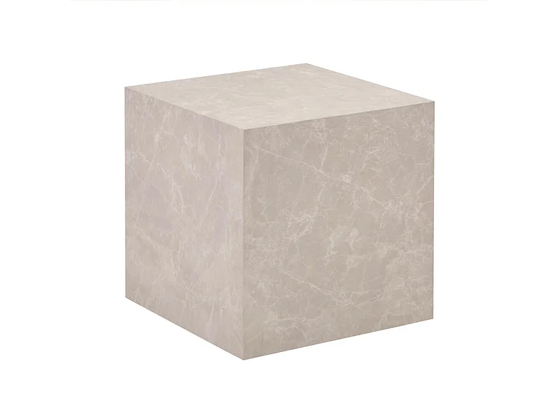 Home Deluxe - Table basse en marbre AMIRI M | Couleur : beige, Dimension : 50 x 50 x 50 cm