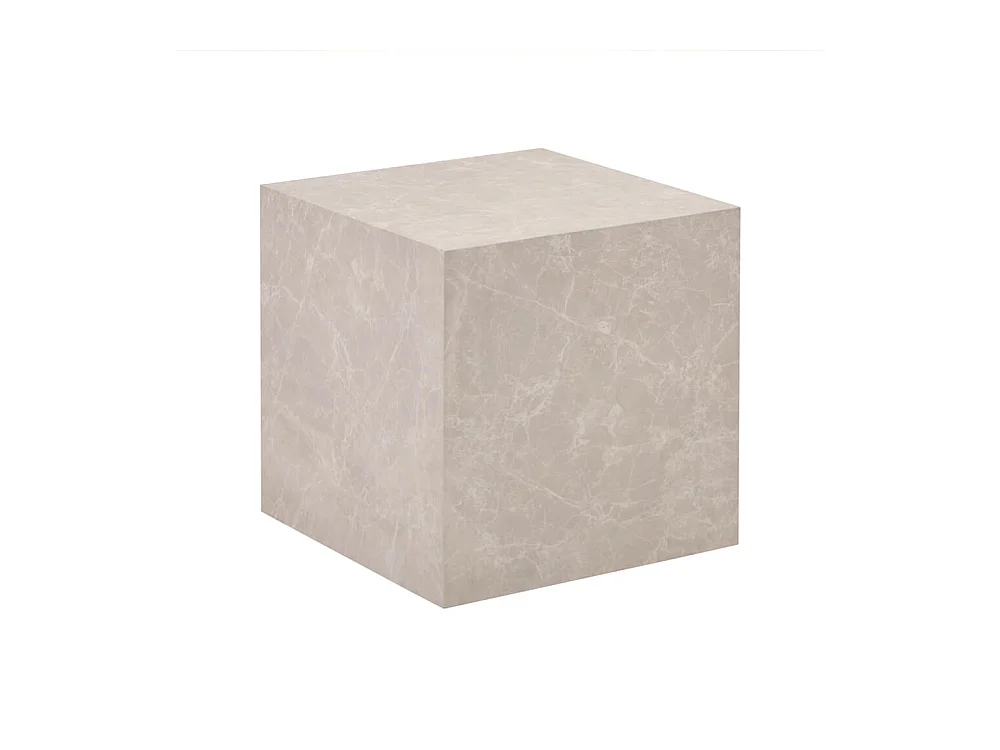 Home Deluxe - Table basse en marbre AMIRI M | Couleur : beige, Dimension : 50 x 50 x 50 cm