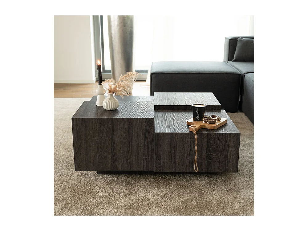 Home Deluxe Table basse marron foncé