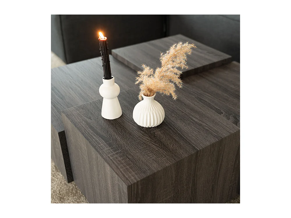 Home Deluxe Table basse marron foncé