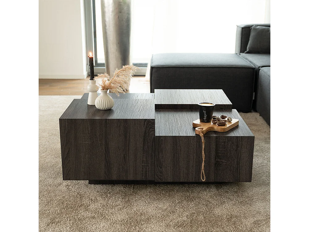 Home Deluxe Table basse marron foncé