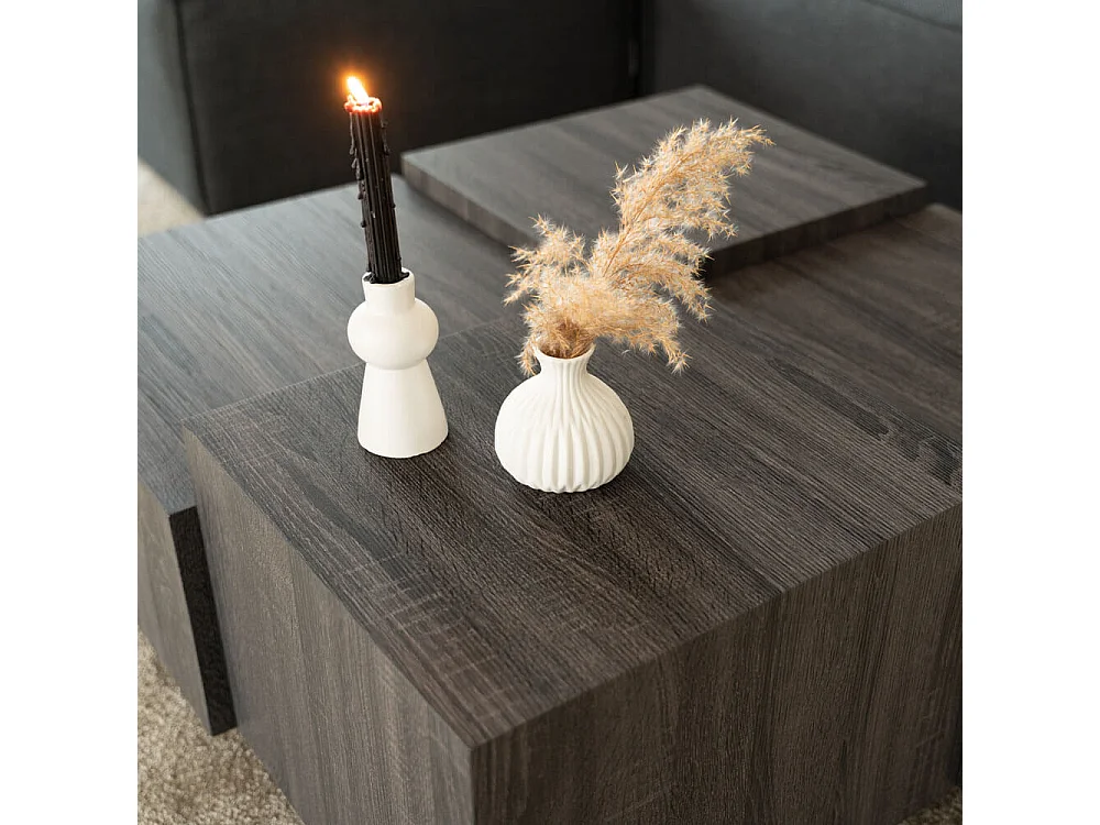 Home Deluxe Table basse marron foncé