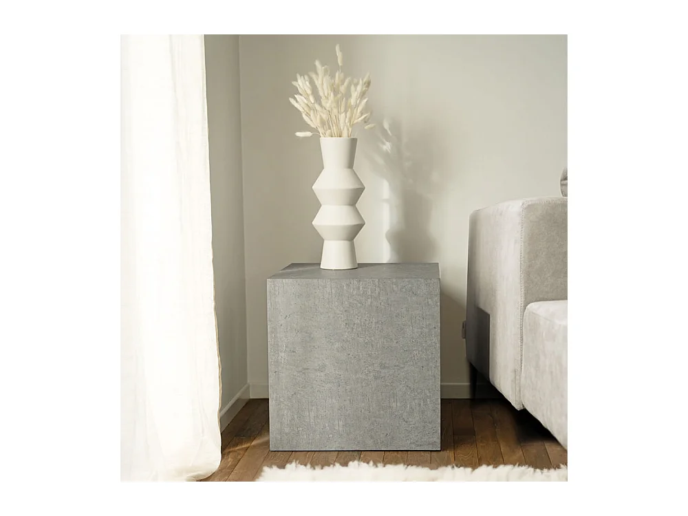 Home Deluxe - Table basse en marbre AMIRI M | Couleur : Gris, Dimension : 50 x 50 x 50 cm