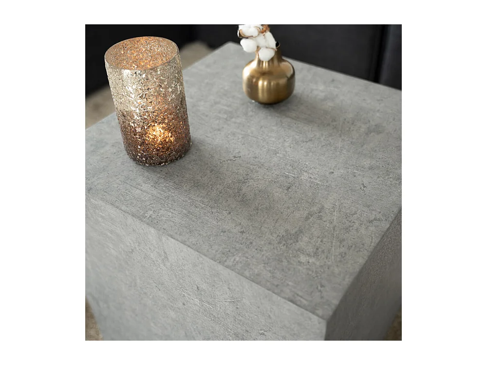 Home Deluxe - Table basse en marbre AMIRI M | Couleur : Gris, Dimension : 50 x 50 x 50 cm