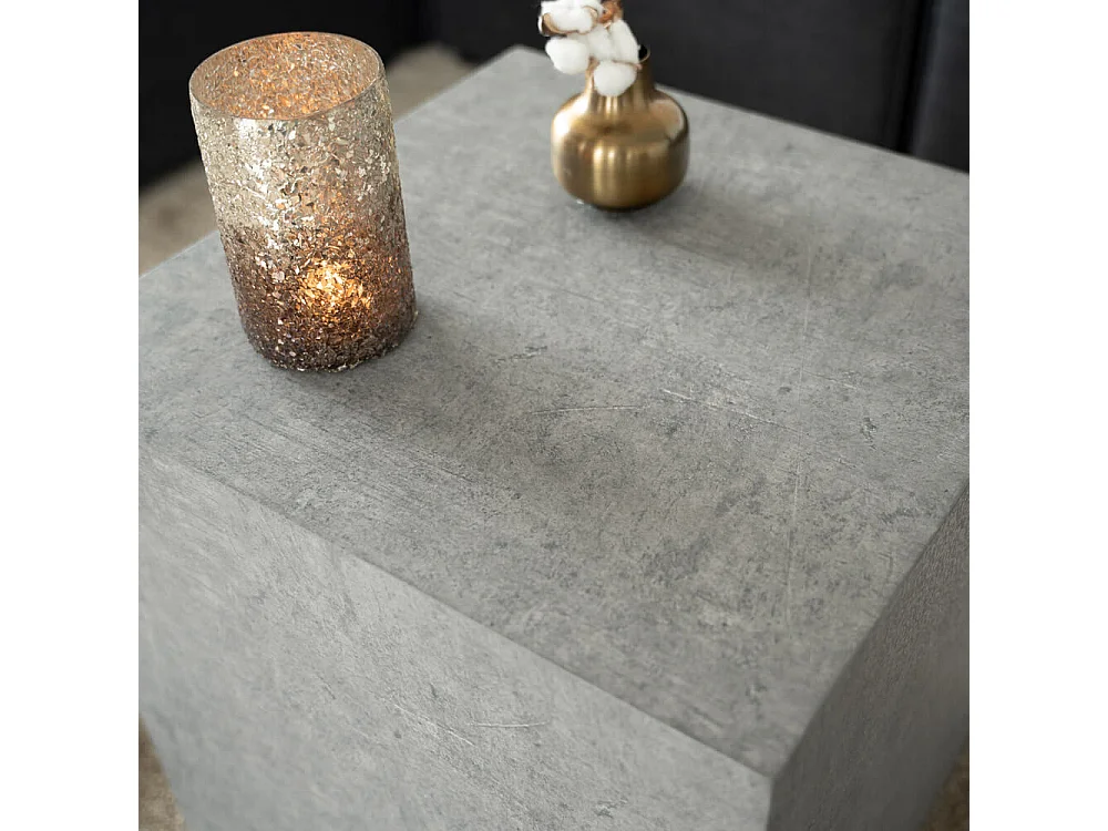 Home Deluxe - Table basse en marbre AMIRI M | Couleur : Gris, Dimension : 50 x 50 x 50 cm