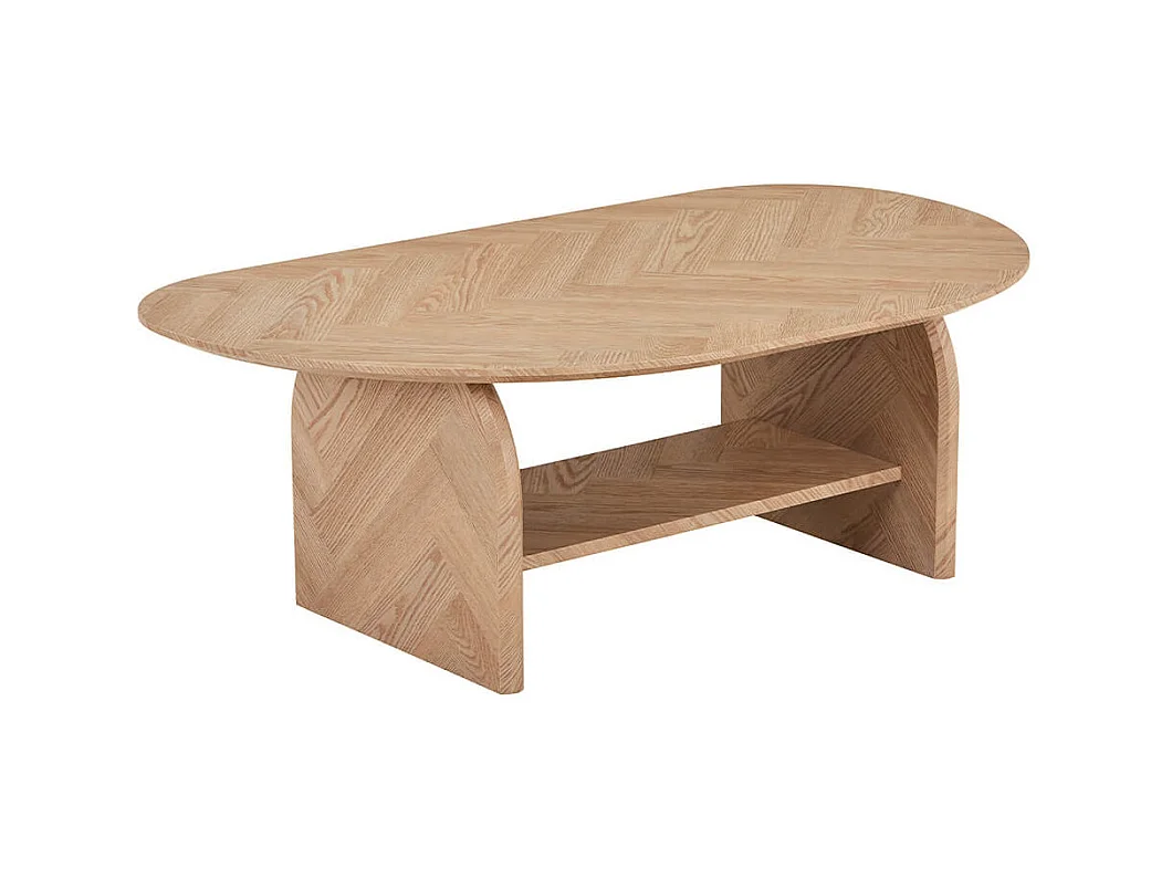 Home Deluxe Table basse ovale LIARA - 131 x 82 x 13 cm