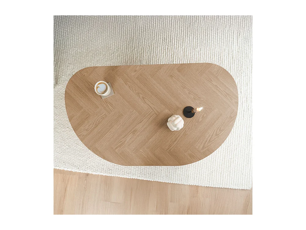 Home Deluxe Table basse ovale LIARA - 131 x 82 x 13 cm