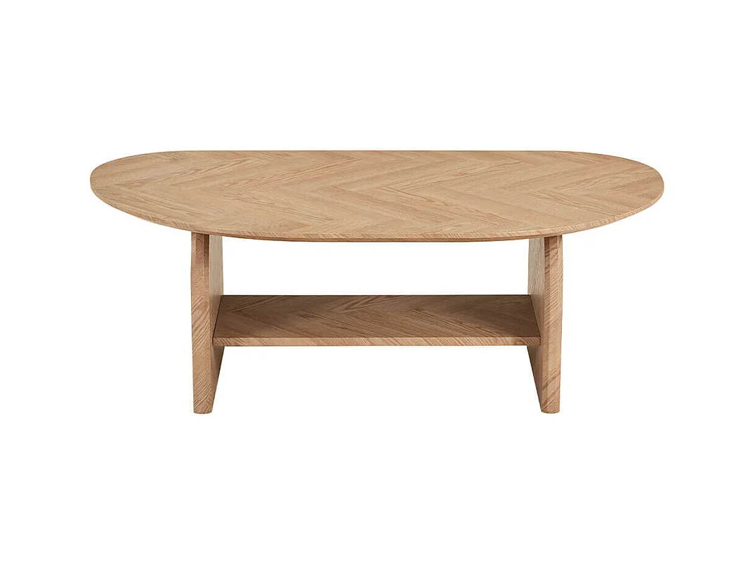 Home Deluxe Table basse ovale LIARA - 131 x 82 x 13 cm