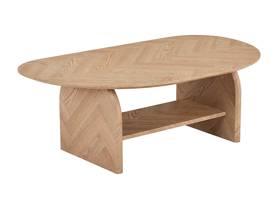 Home Deluxe Table basse ovale LIARA - 131 x 82 x 13 cm
