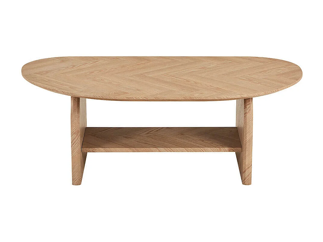 Home Deluxe Table basse ovale LIARA - 131 x 82 x 13 cm