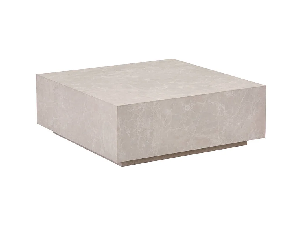 Home Deluxe - Table basse en marbre AMIRI XL | Couleur : beige, Dimension : 95 x 35 x 95 cm