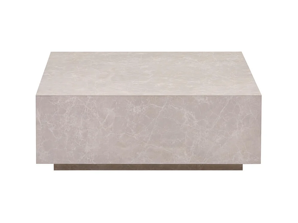Home Deluxe - Table basse en marbre AMIRI XL | Couleur : beige, Dimension : 95 x 35 x 95 cm