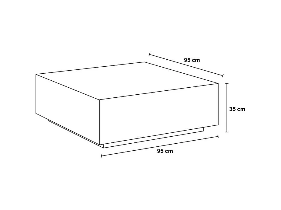 Home Deluxe - Table basse en marbre AMIRI XL | Couleur : beige, Dimension : 95 x 35 x 95 cm