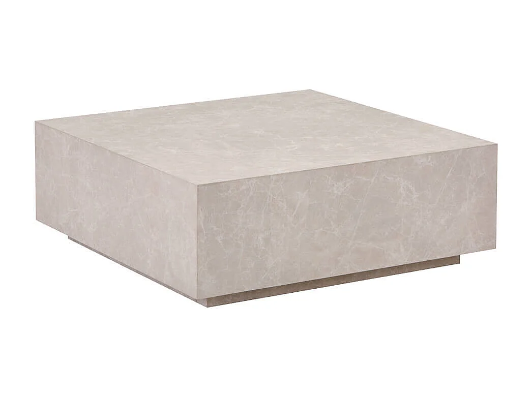 Home Deluxe - Table basse en marbre AMIRI XL | Couleur : beige, Dimension : 95 x 35 x 95 cm