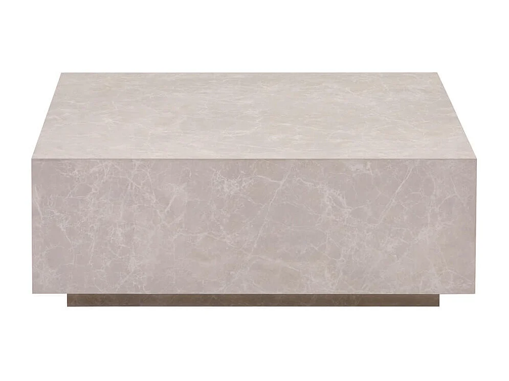 Home Deluxe - Table basse en marbre AMIRI XL | Couleur : beige, Dimension : 95 x 35 x 95 cm