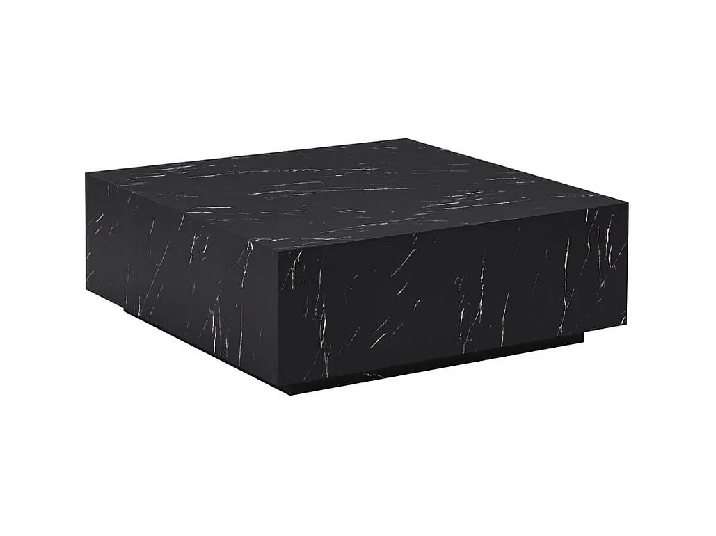 Home Deluxe - Table basse en marbre AMIRI XL | Couleur : noir, Dimension : 95 x 35 x 95 cm