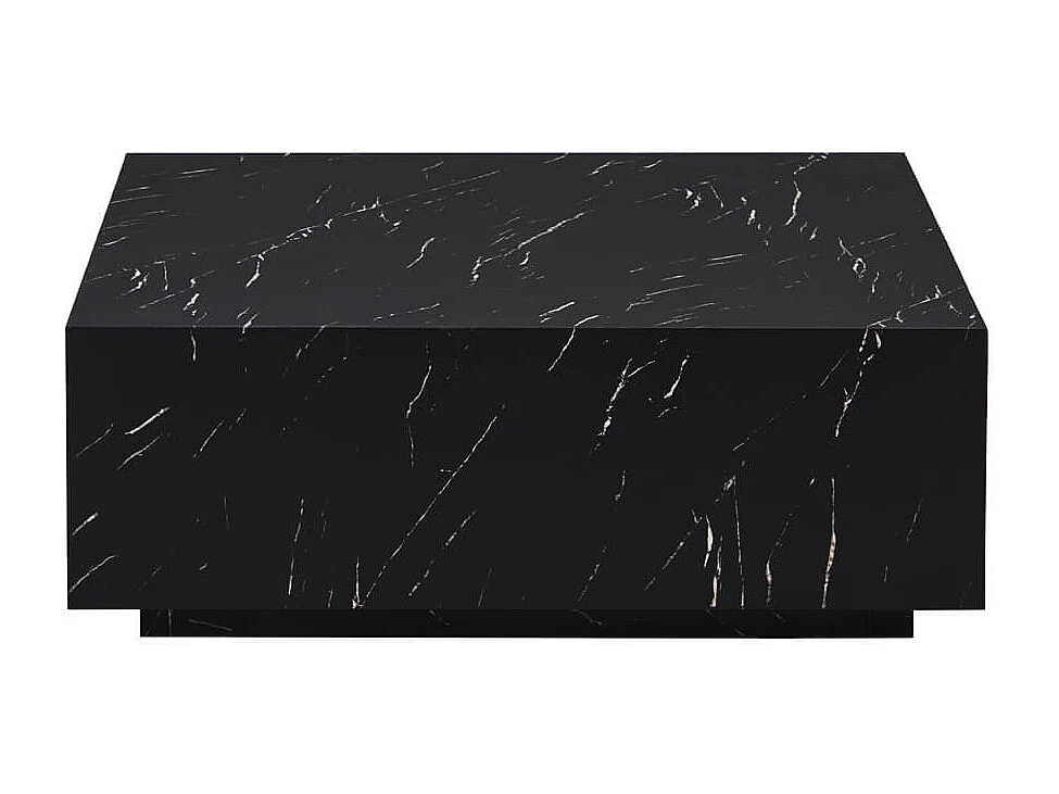 Home Deluxe - Table basse en marbre AMIRI XL | Couleur : noir, Dimension : 95 x 35 x 95 cm