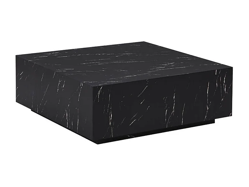 Home Deluxe - Table basse en marbre AMIRI XL | Couleur : noir, Dimension : 95 x 35 x 95 cm