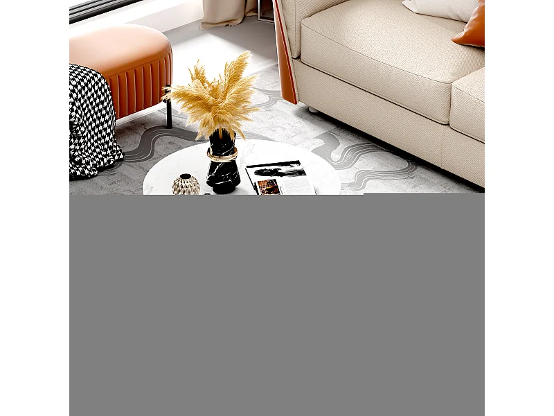 Tables basses gigognes 2 pièces au design élégant avec cadre en métal solide et plateau MDF facile à nettoyer