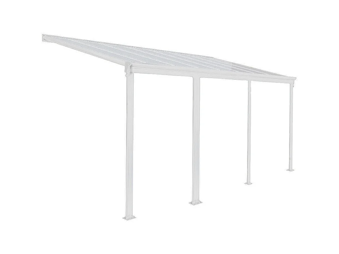 Home Deluxe Abri de terrasse SOLIS blanc 618 x 303 x 226 / 278 cm
