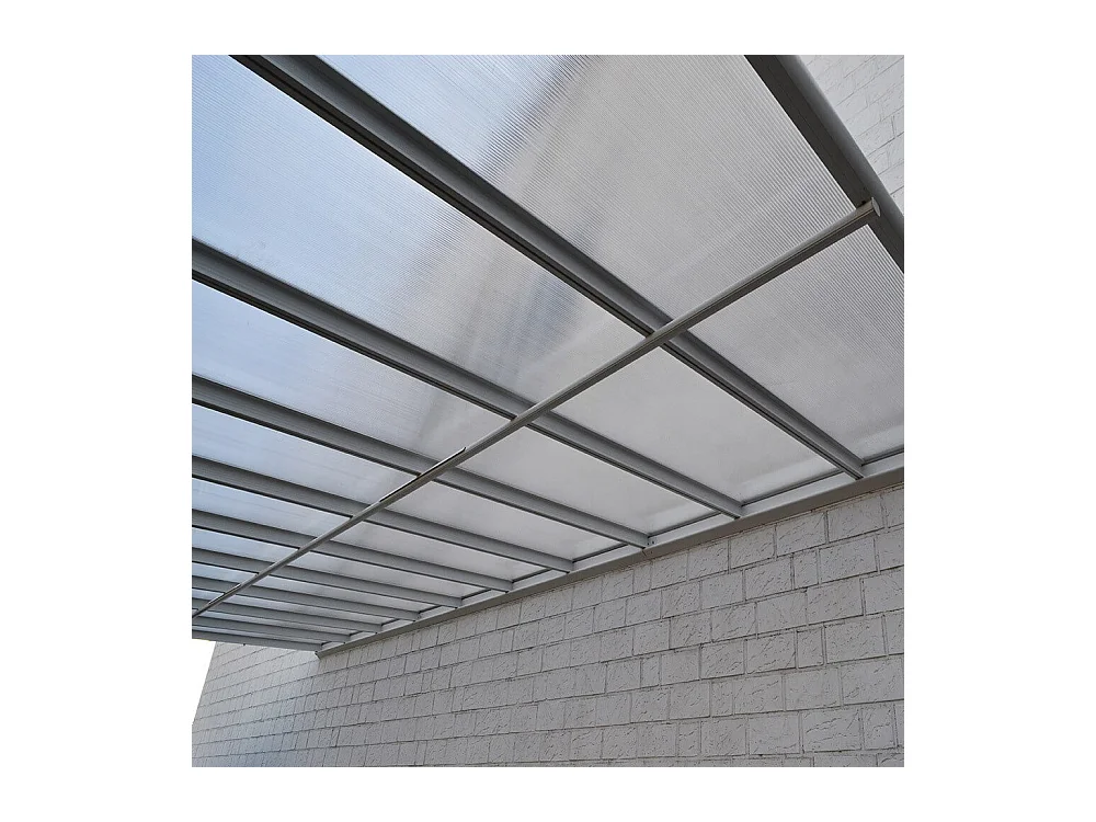 Home Deluxe Abri de terrasse SOLIS blanc 618 x 303 x 226 / 278 cm