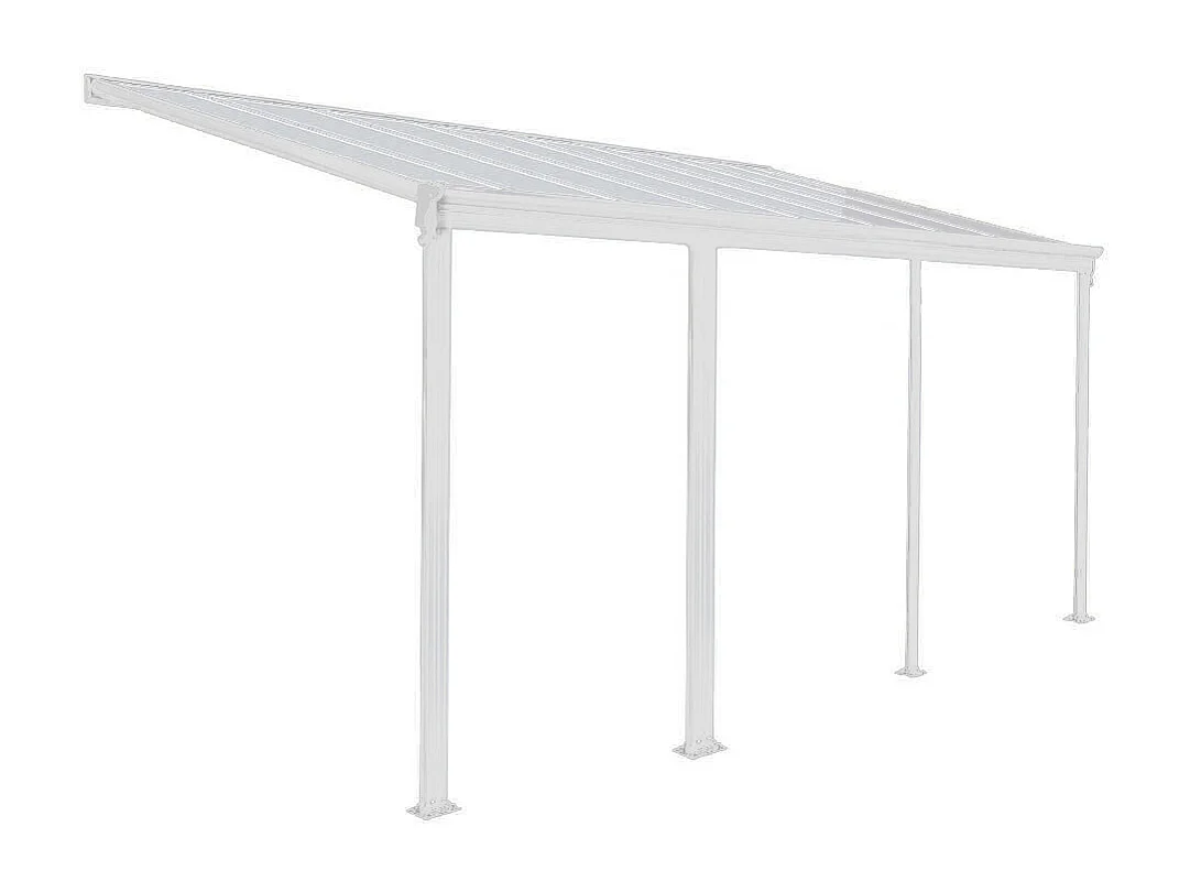 Home Deluxe Abri de terrasse SOLIS blanc 618 x 303 x 226 / 278 cm