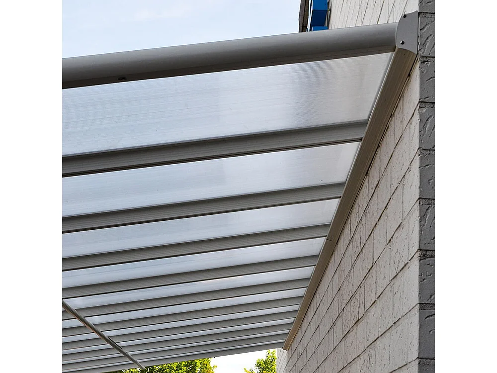 Home Deluxe Abri de terrasse SOLIS blanc 618 x 303 x 226 / 278 cm