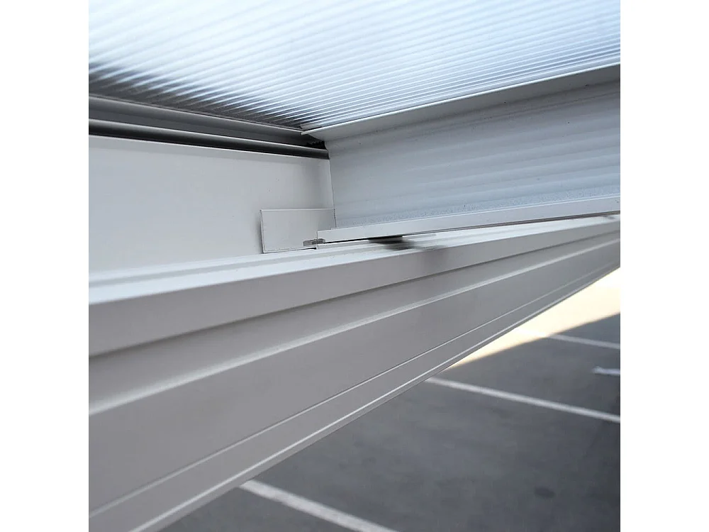 Home Deluxe Abri de terrasse SOLIS blanc 618 x 303 x 226 / 278 cm