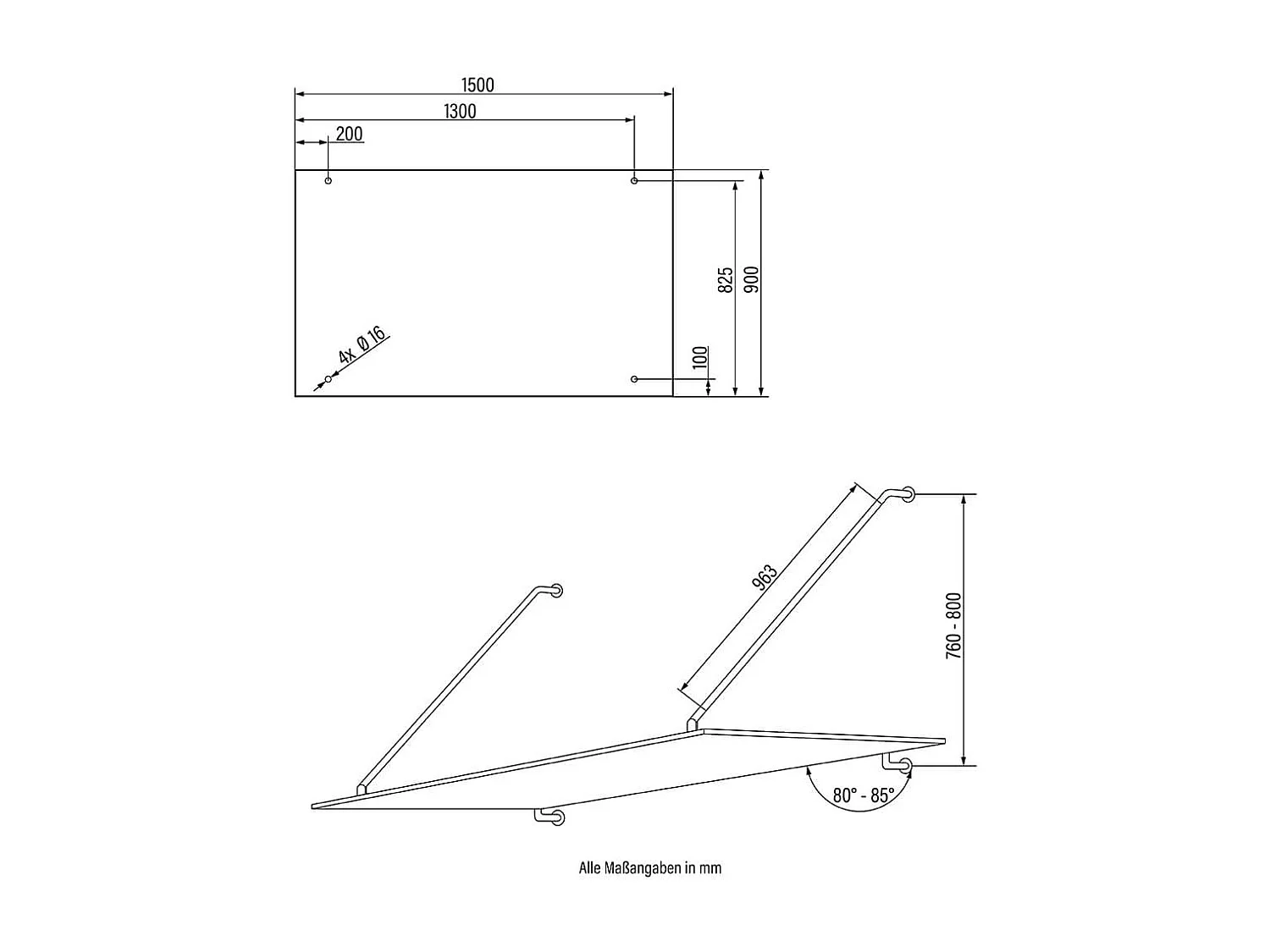 Home Deluxe Auvent en verre RENMA 150