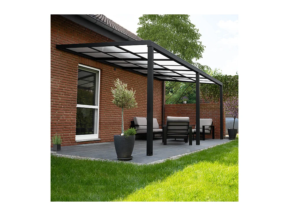 Home Deluxe Abri de terrasse SOLIS DELUXE Gris 579 x 295 x 233 / 272 cm