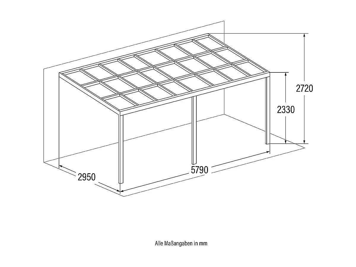 Home Deluxe Abri de terrasse SOLIS DELUXE Gris 579 x 295 x 233 / 272 cm