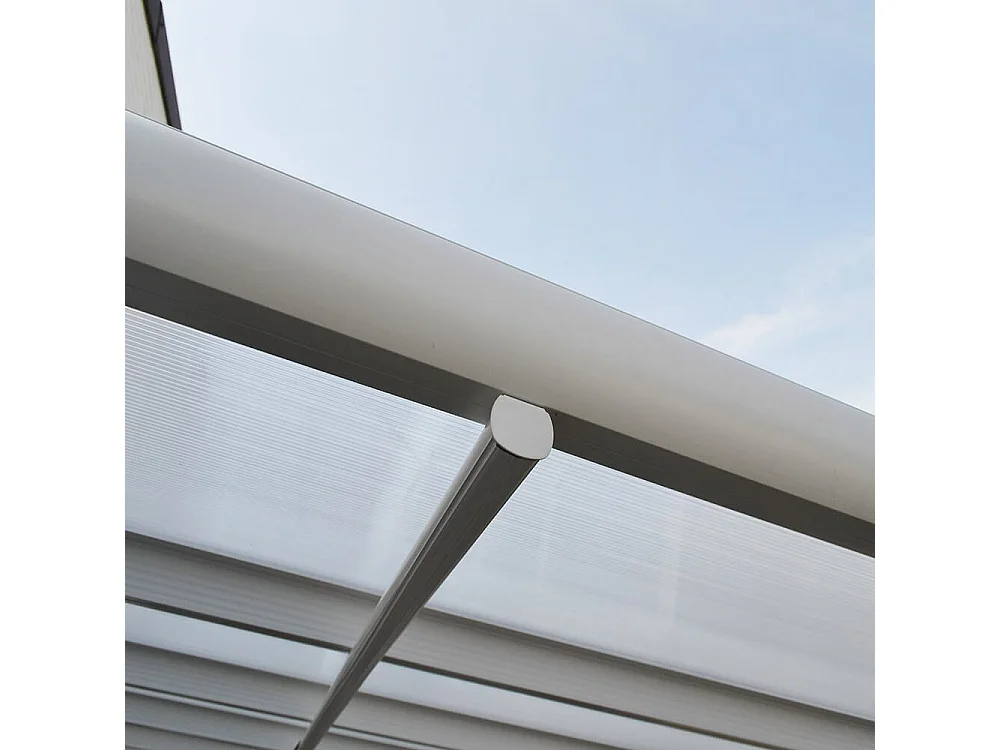 Home Deluxe Abri de terrasse SOLIS blanc 495 x 303 x 226 / 278 cm