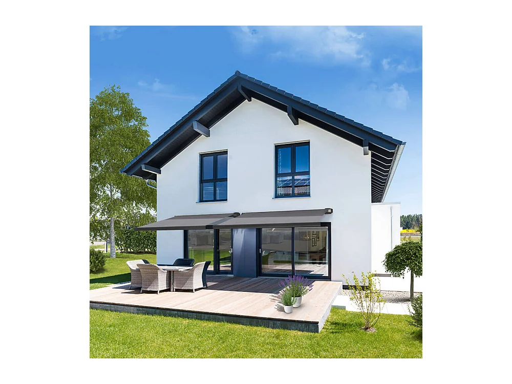 Home Deluxe Store banne à cassette intégrale ELOS Anthracite 500 x 300 cm