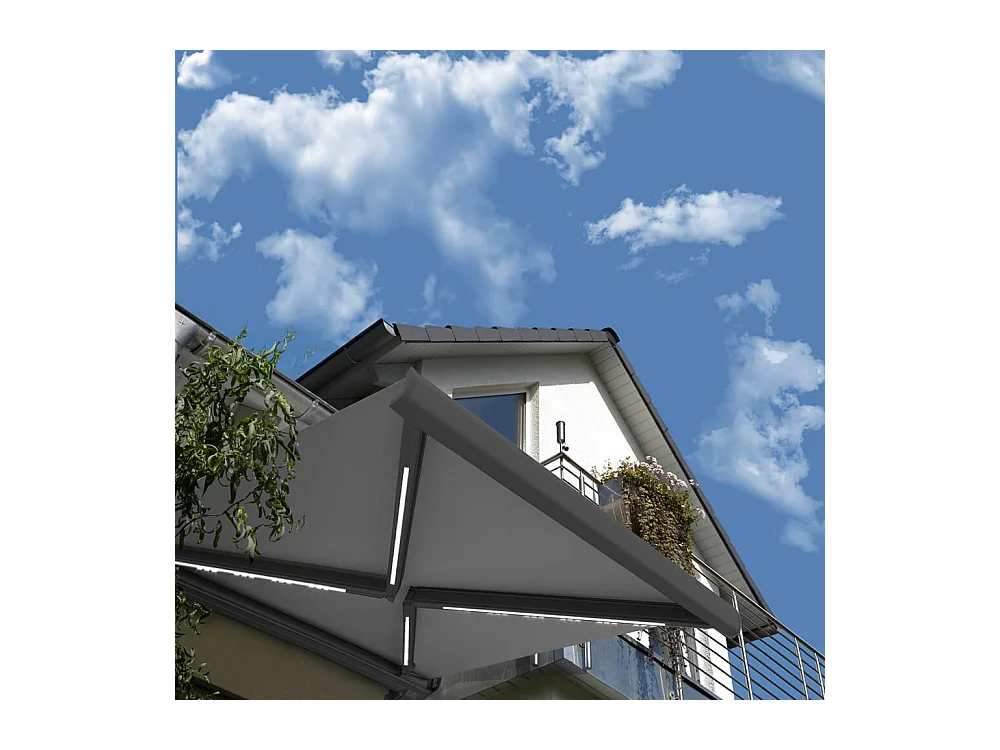 Home Deluxe Store banne à cassette intégrale ELOS Anthracite 500 x 300 cm