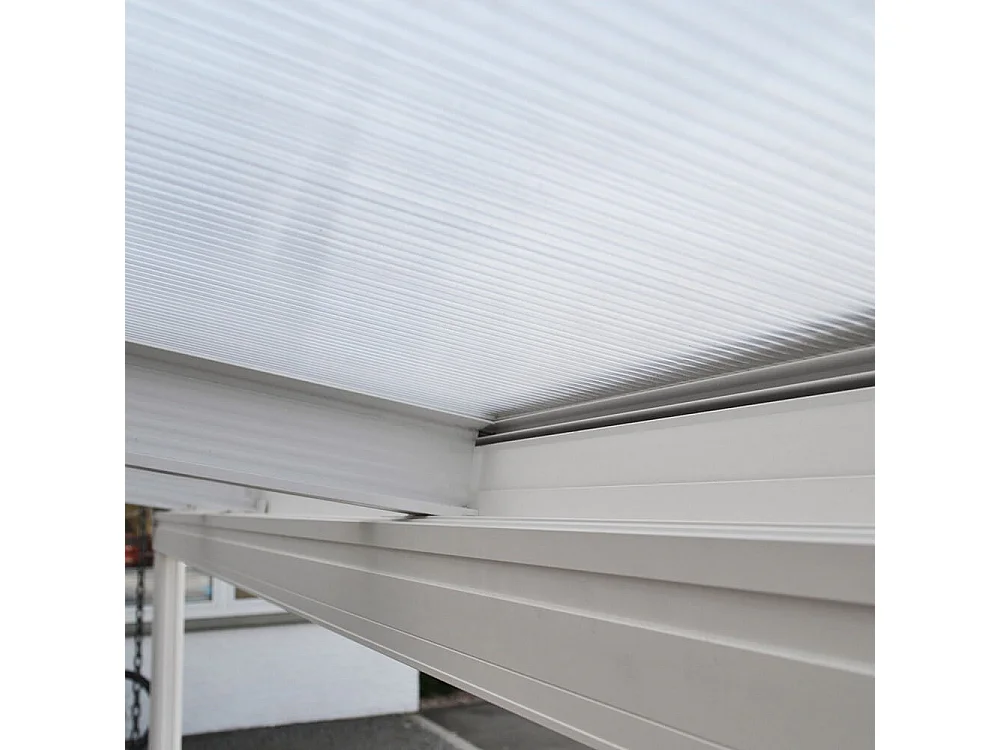 Home Deluxe Abri de terrasse SOLIS blanc 434 x 303 x 226 / 278 cm