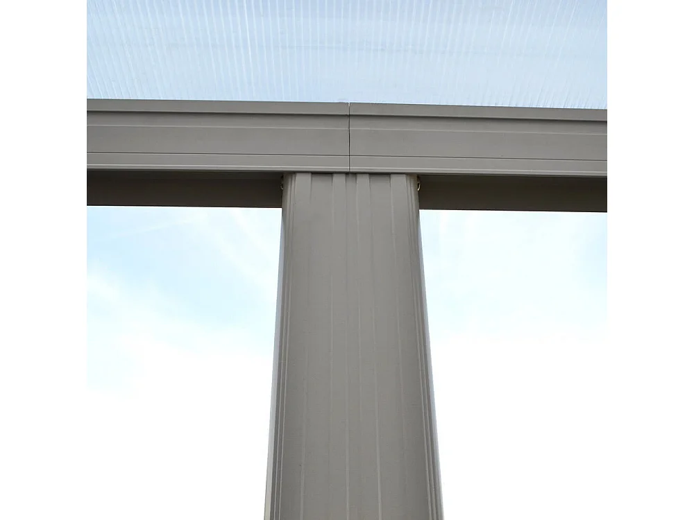 Home Deluxe Abri de terrasse SOLIS blanc 434 x 303 x 226 / 278 cm