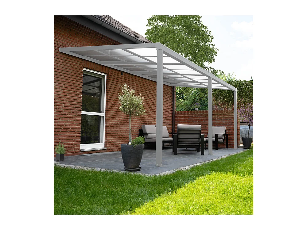 Home Deluxe Abri de terrasse SOLIS DELUXE blanc 390 x 295 x 233 / 272 cm