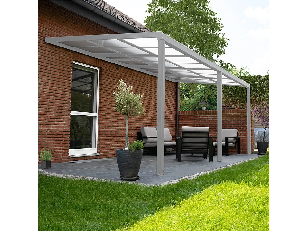 Home Deluxe Abri de terrasse SOLIS DELUXE blanc 390 x 295 x 233 / 272 cm