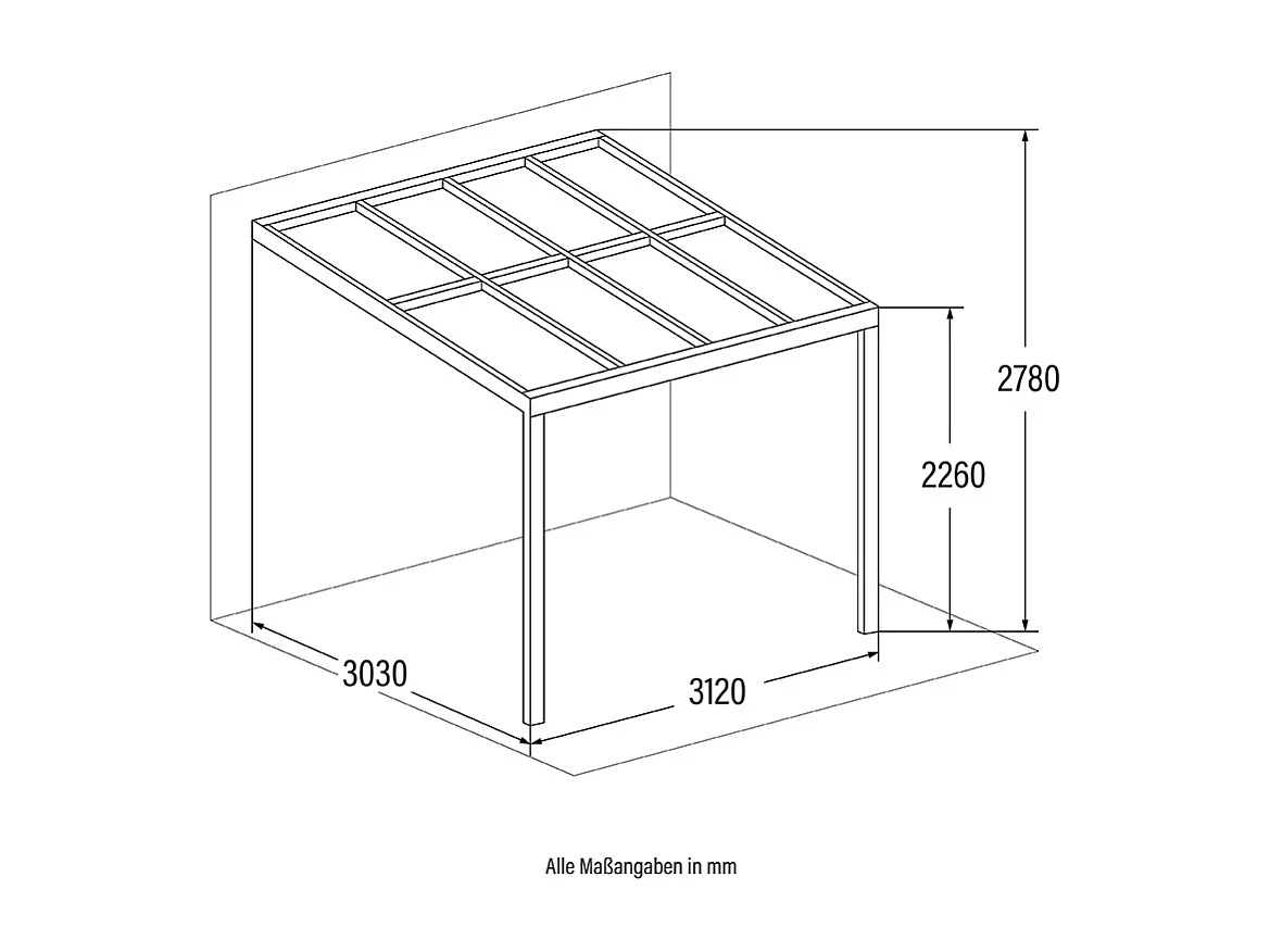 Home Deluxe Abri de terrasse SOLIS Gris 312 x 303 x 226 / 278 cm