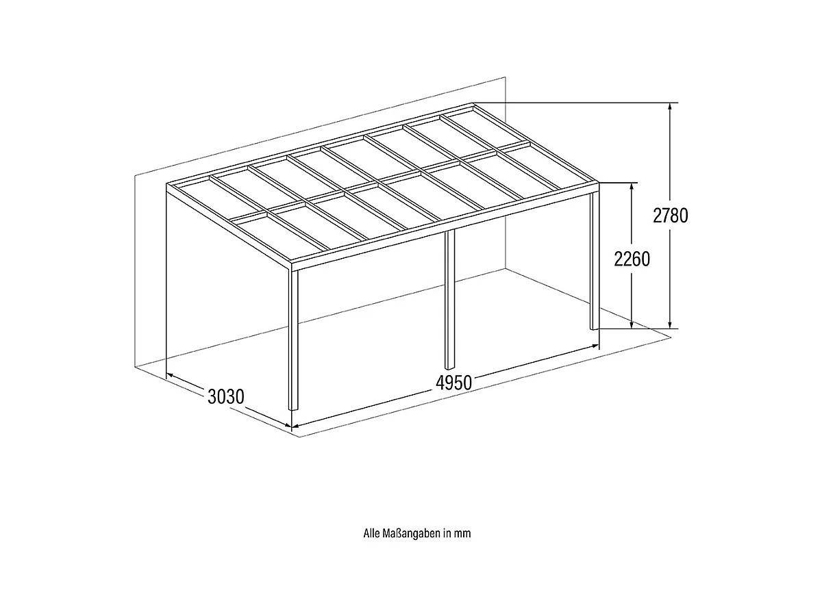 Home Deluxe Abri de terrasse SOLIS Gris 495 x 303 x 226 / 278 cm