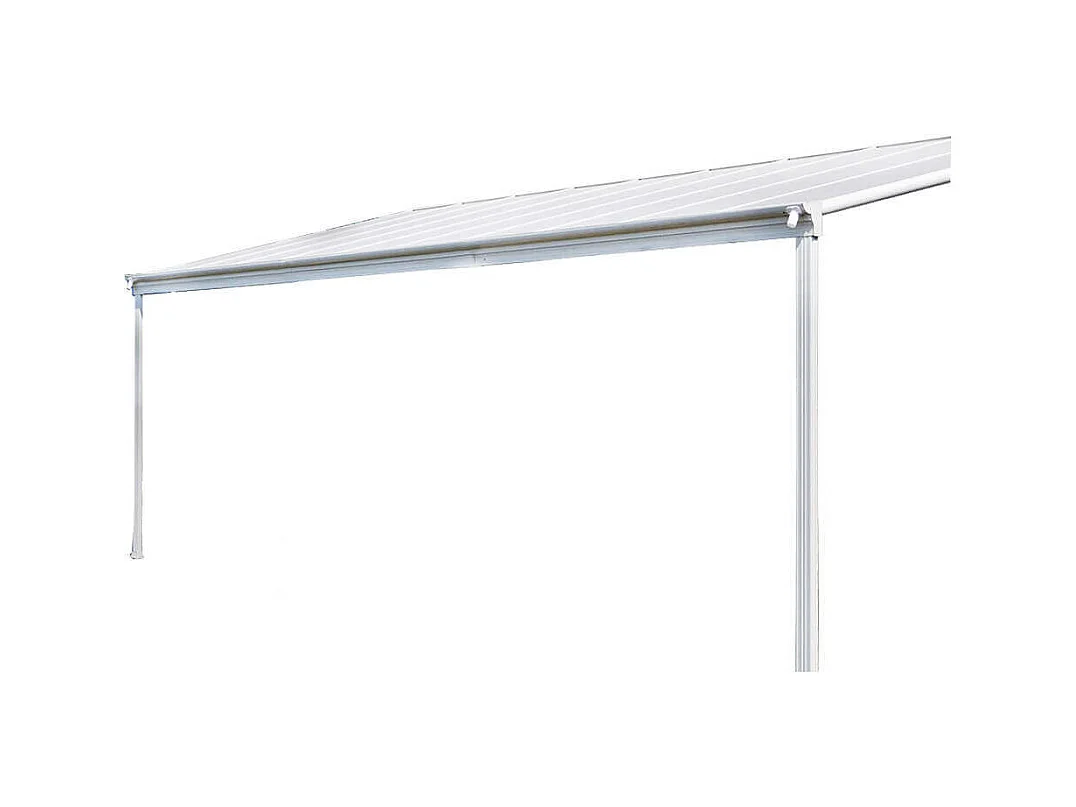 Home Deluxe Abri de terrasse SOLIS blanc 312 x 303 x 226 / 278 cm