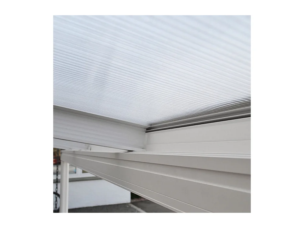 Home Deluxe Abri de terrasse SOLIS blanc 312 x 303 x 226 / 278 cm