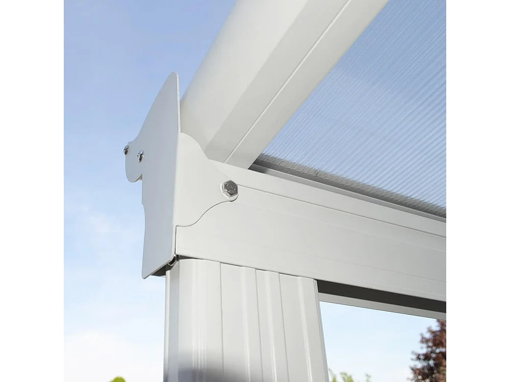 Home Deluxe Abri de terrasse SOLIS blanc 312 x 303 x 226 / 278 cm