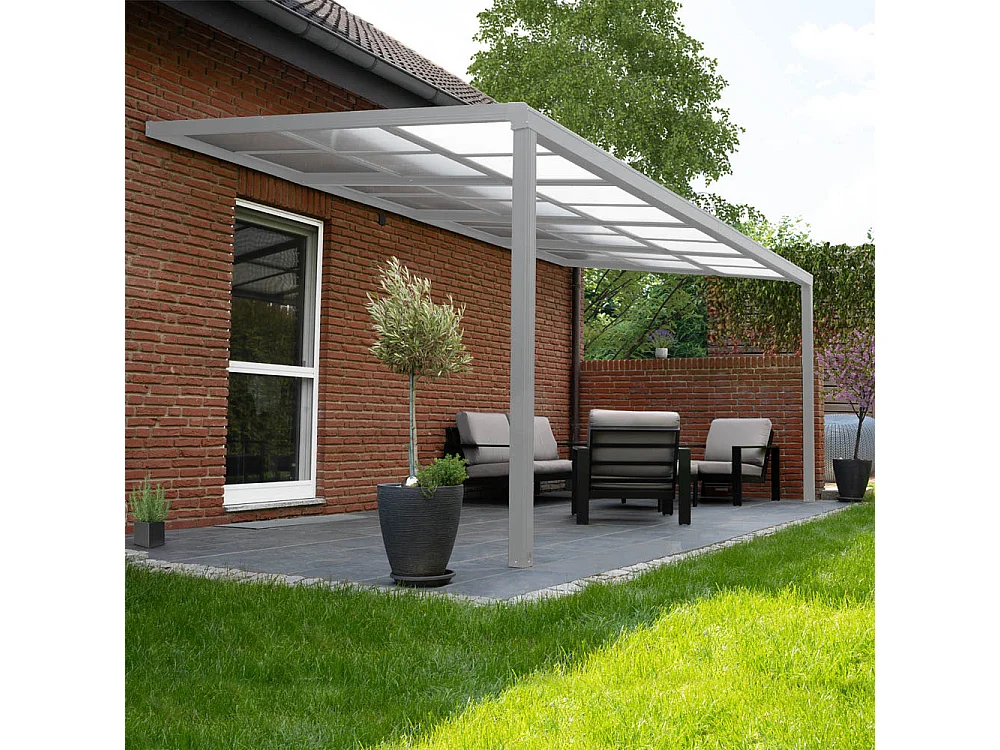 Home Deluxe Abri de terrasse SOLIS DELUXE blanc 290 x 295 x 233 / 272 cm