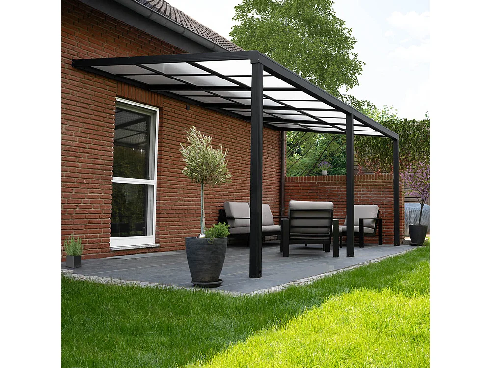Home Deluxe Abri de terrasse SOLIS DELUXE Gris 390 x 295 x 233 / 272 cm