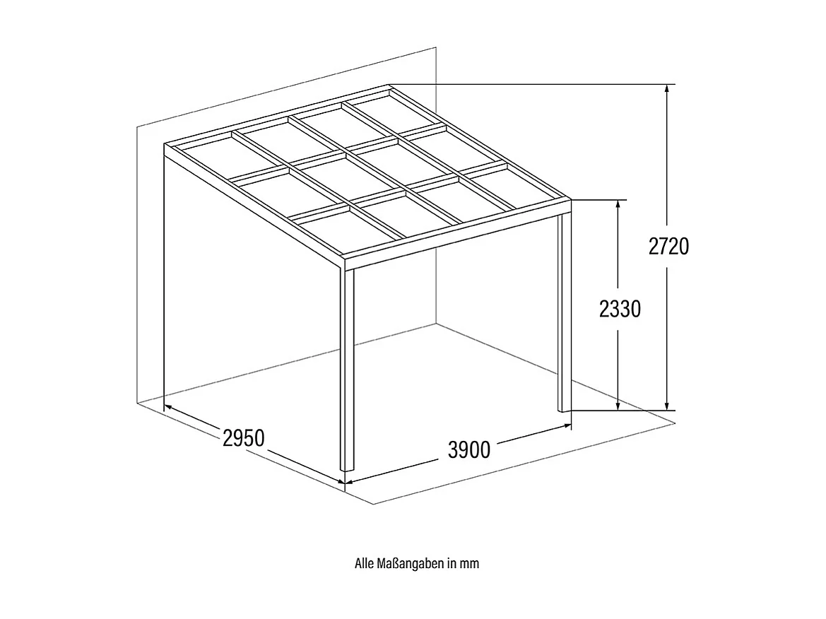 Home Deluxe Abri de terrasse SOLIS DELUXE Gris 390 x 295 x 233 / 272 cm