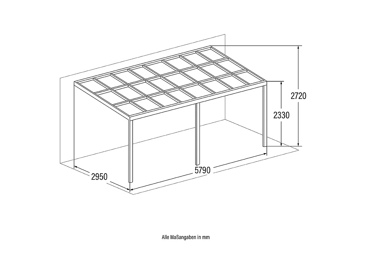 Home Deluxe Abri de terrasse SOLIS DELUXE blanc 579 x 295 x 233 / 272 cm