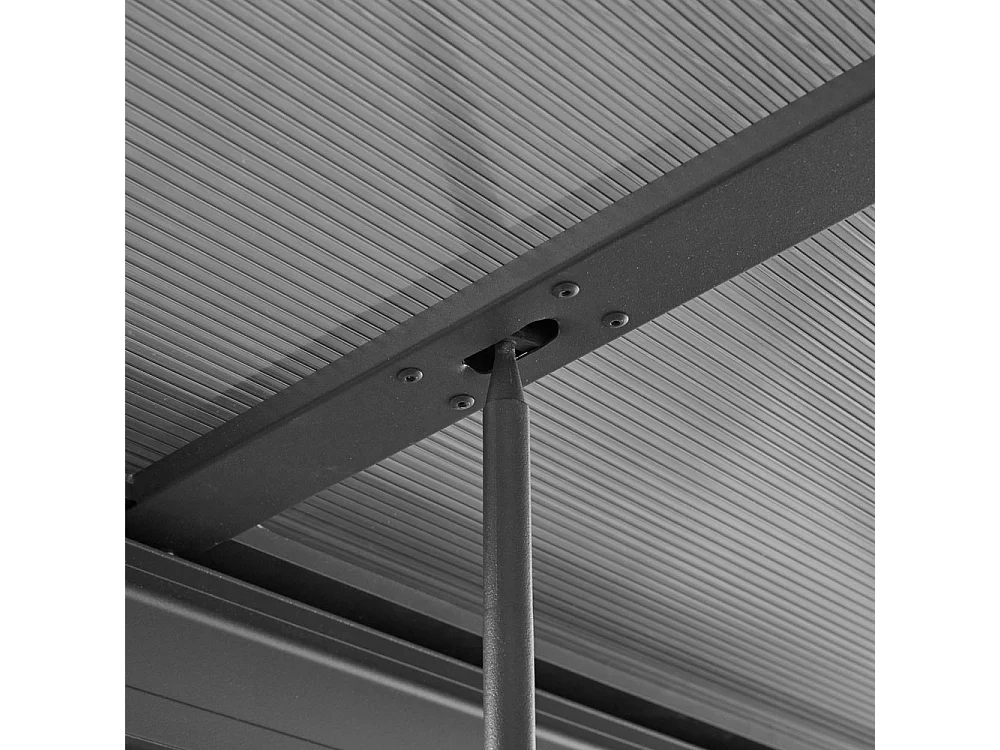 Home Deluxe Abri de terrasse SOLIS DELUXE Gris 290 x 295 x 233 / 272 cm