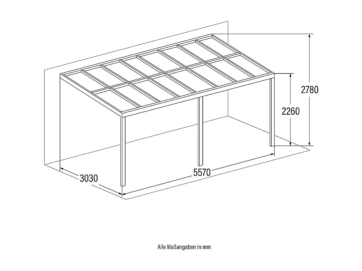 Home Deluxe Abri de terrasse SOLIS Gris 557 x 303 x 226 / 278 cm
